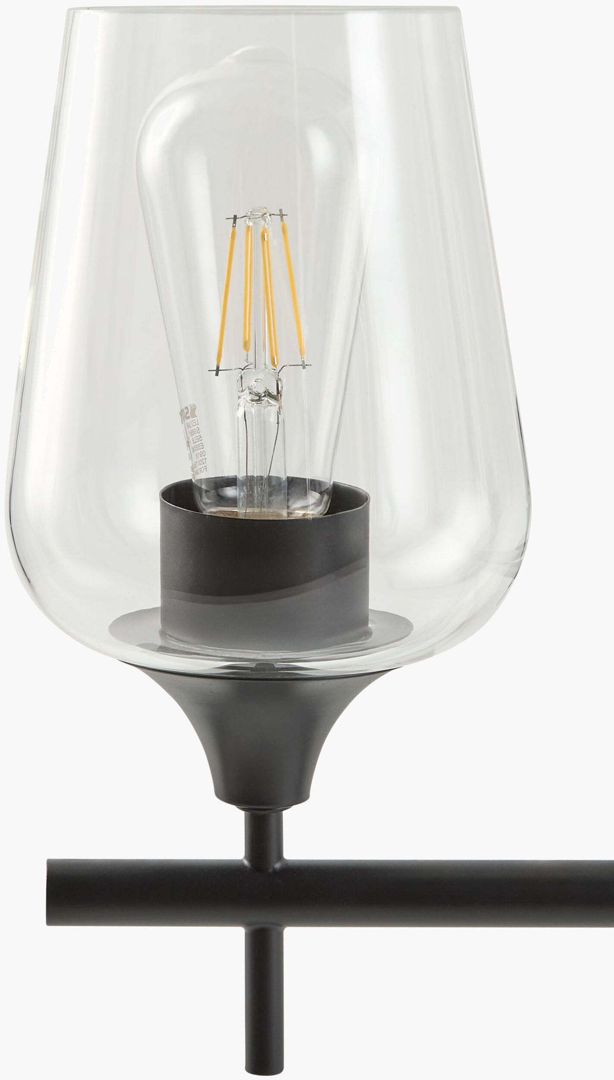 Yueva Iron Chandelier, Powder Coated Black (YUEV-003)