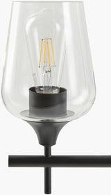 Yueva Iron Chandelier, Powder Coated Black (YUEV-003)