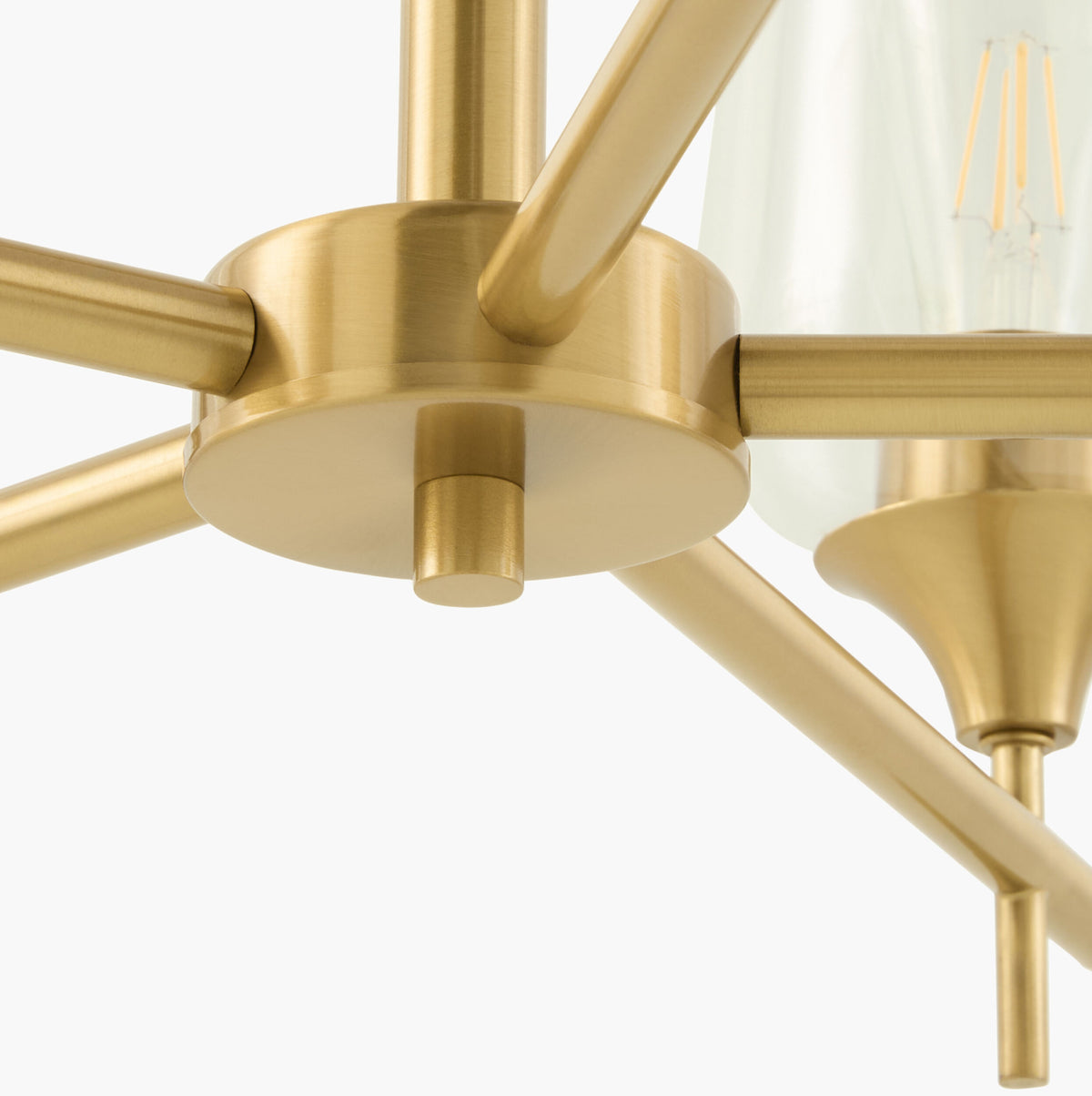 Yueva Iron Chandelier, Electroplated Metallic Brass (YUEV-004)