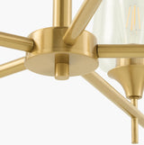 Yueva Iron Chandelier, Electroplated Metallic Brass (YUEV-004)