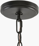 Yueva Iron Chandelier, Powder Coated Black (YUEV-005)