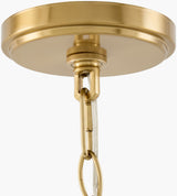 Yueva Iron Chandelier, Electroplated Metallic Brass (YUEV-006)