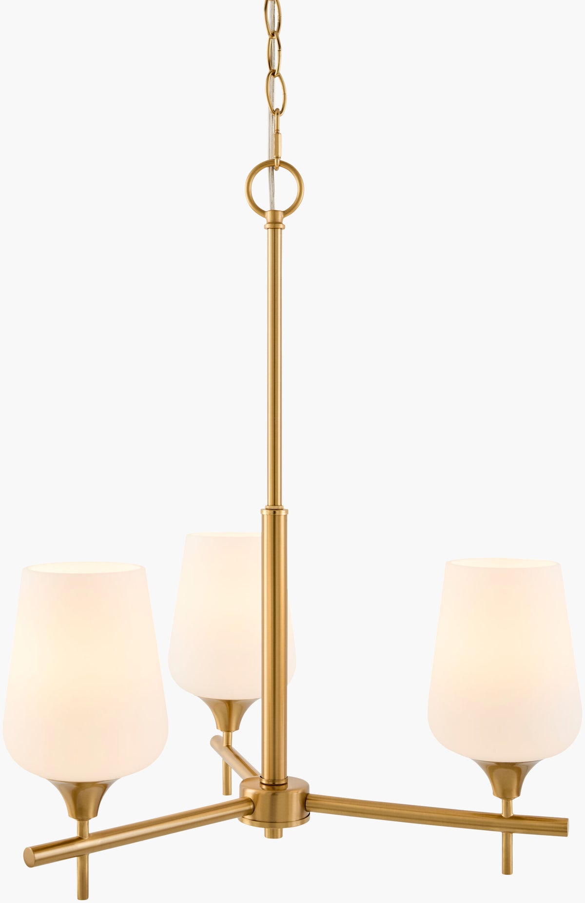 Yueva Iron Chandelier, Electroplated Metallic Brass (YUEV-006)