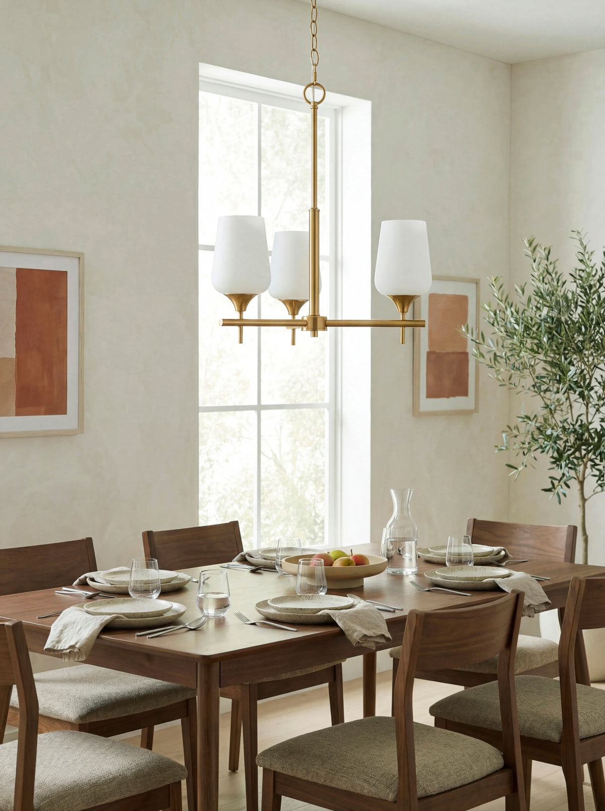 Yueva Iron Chandelier, Electroplated Metallic Brass (YUEV-006)