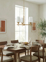 Yueva Iron Chandelier, Electroplated Metallic Brass (YUEV-006)