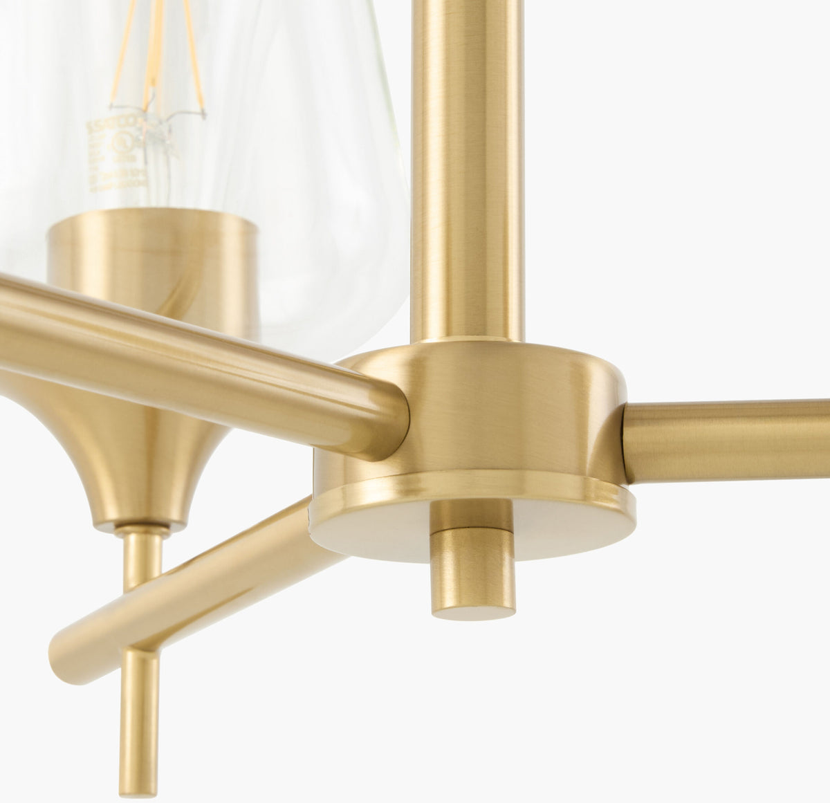 Yueva Iron Chandelier, Electroplated Metallic Brass (YUEV-008)