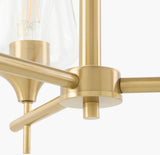 Yueva Iron Chandelier, Electroplated Metallic Brass (YUEV-008)
