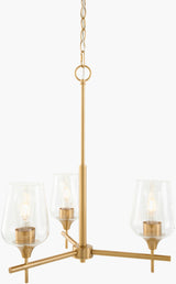 Yueva Iron Chandelier, Electroplated Metallic Brass (YUEV-008)