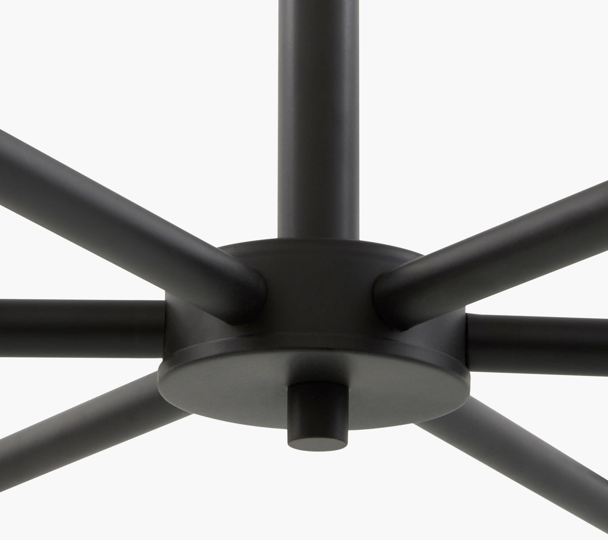 Yueva Iron Chandelier, Powder Coated Black (YUEV-009)