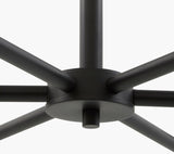 Yueva Iron Chandelier, Powder Coated Black (YUEV-009)