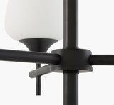 Yueva Iron Chandelier, Powder Coated Black (YUEV-009)