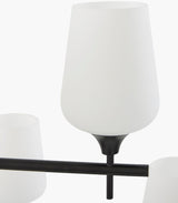 Yueva Iron Chandelier, Powder Coated Black (YUEV-009)
