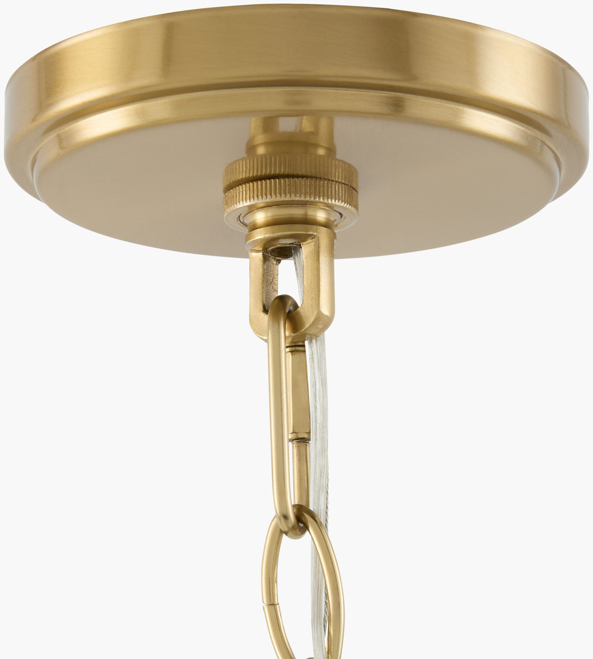 Yueva Iron Chandelier, Electroplated Metallic Brass (YUEV-010)