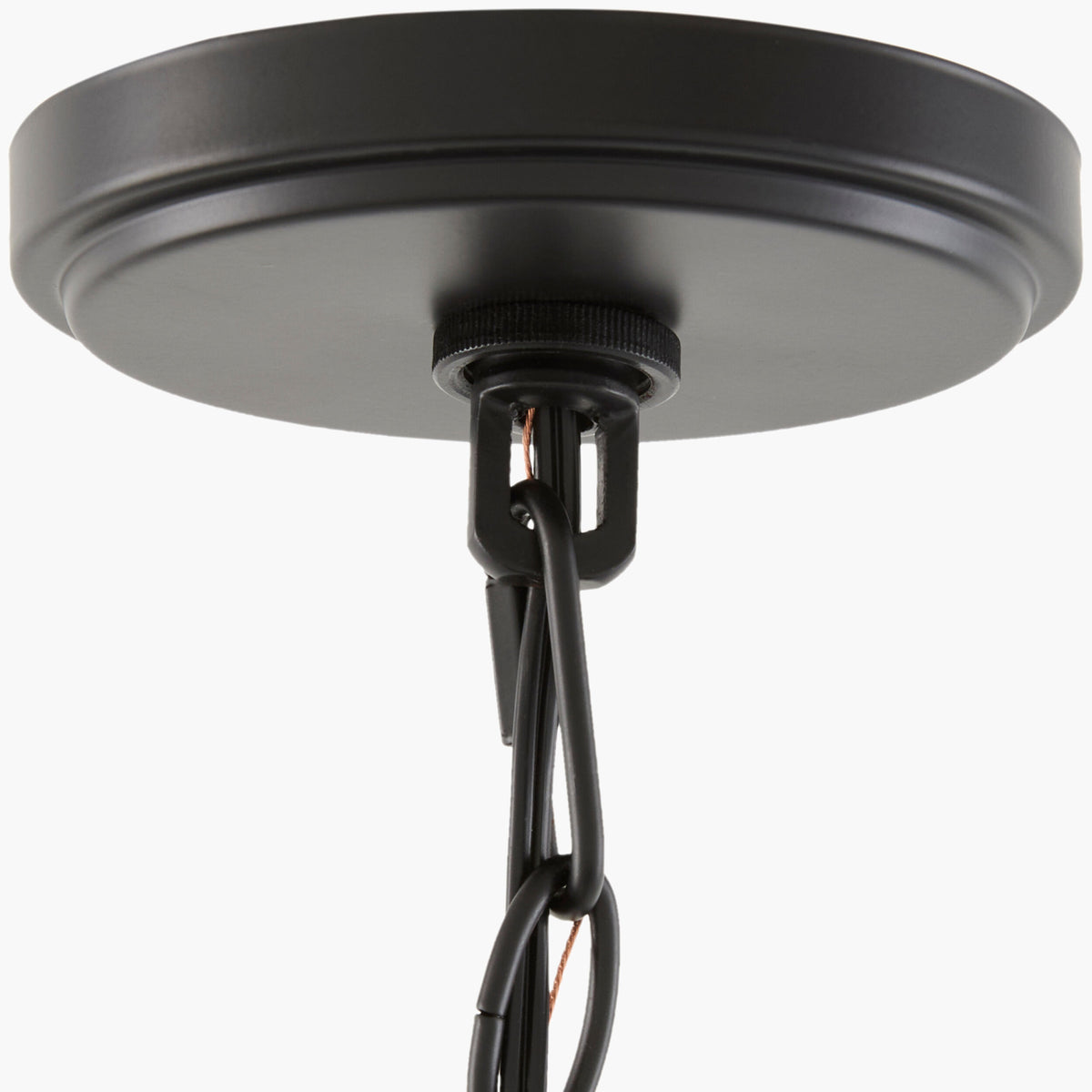 Yueva Iron Chandelier, Powder Coated Black (YUEV-011)