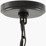 Yueva Iron Chandelier, Powder Coated Black (YUEV-011)