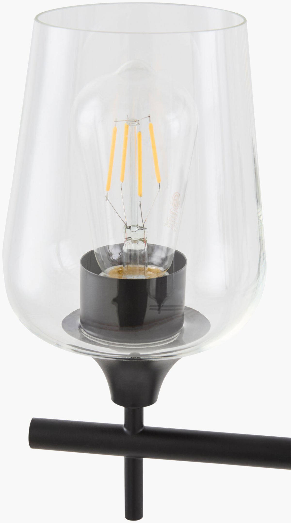 Yueva Iron Chandelier, Powder Coated Black (YUEV-011)