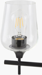 Yueva Iron Chandelier, Powder Coated Black (YUEV-011)