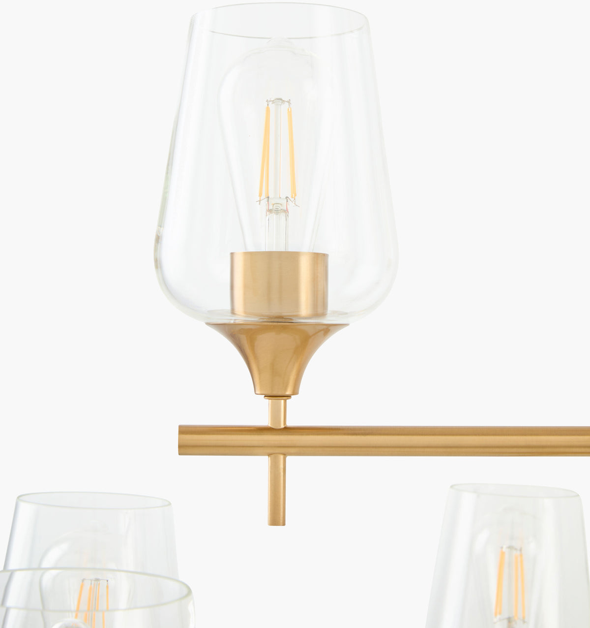 Yueva Iron Chandelier, Electroplated Metallic Brass (YUEV-012)