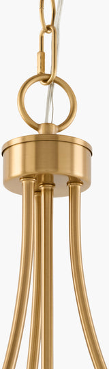 Yueva Iron Pendant Light, Electroplated Metallic Brass (YUEV-014)
