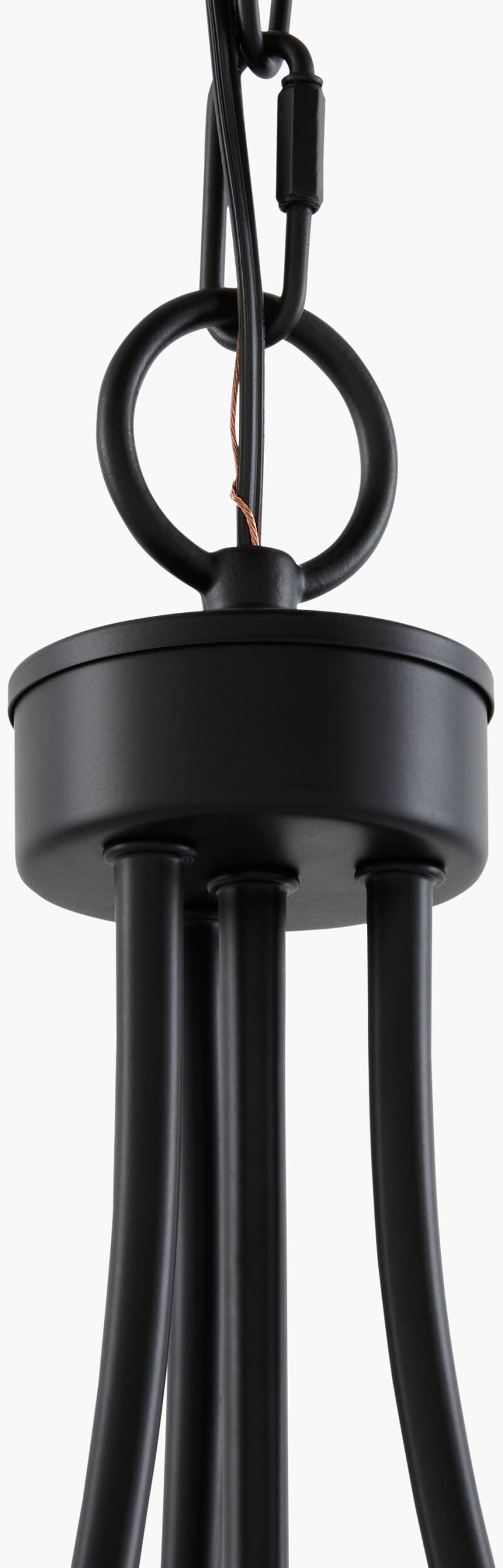 Yueva Iron Pendant Light, Powder Coated Black (YUEV-015)