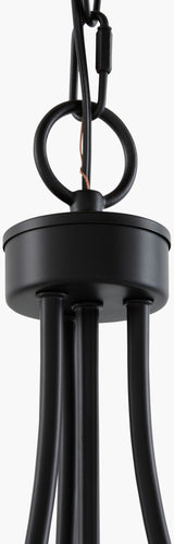 Yueva Iron Pendant Light, Powder Coated Black (YUEV-015)