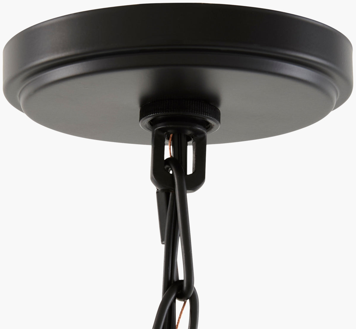 Yueva Iron Pendant Light, Powder Coated Black (YUEV-015)