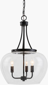 Yueva Iron Pendant Light, Powder Coated Black (YUEV-015)