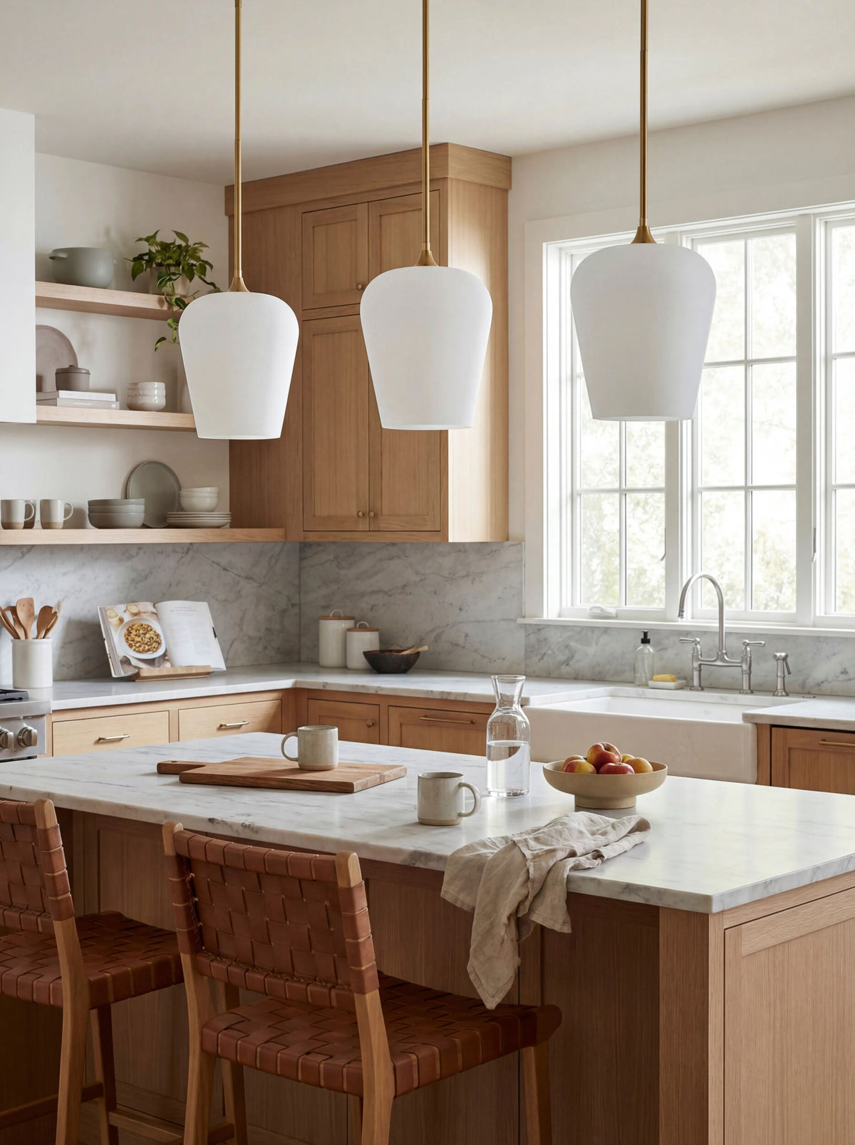 Yueva Iron Pendant Light, Electroplated Metallic Brass (YUEV-022)