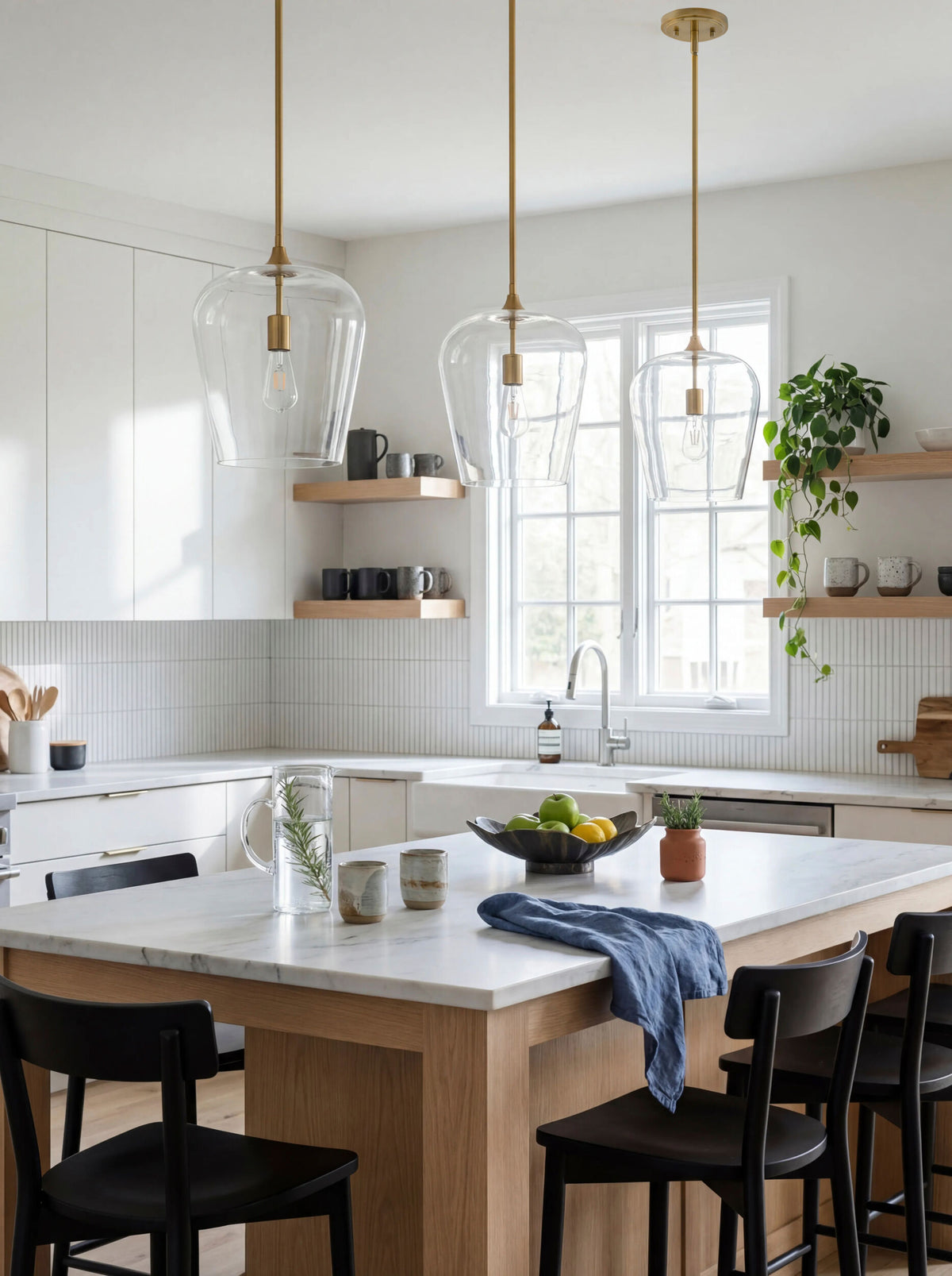 Yueva Iron Pendant Light, Electroplated Metallic Brass (YUEV-028)