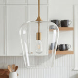 Yueva Iron Pendant Light, Electroplated Metallic Brass (YUEV-028)