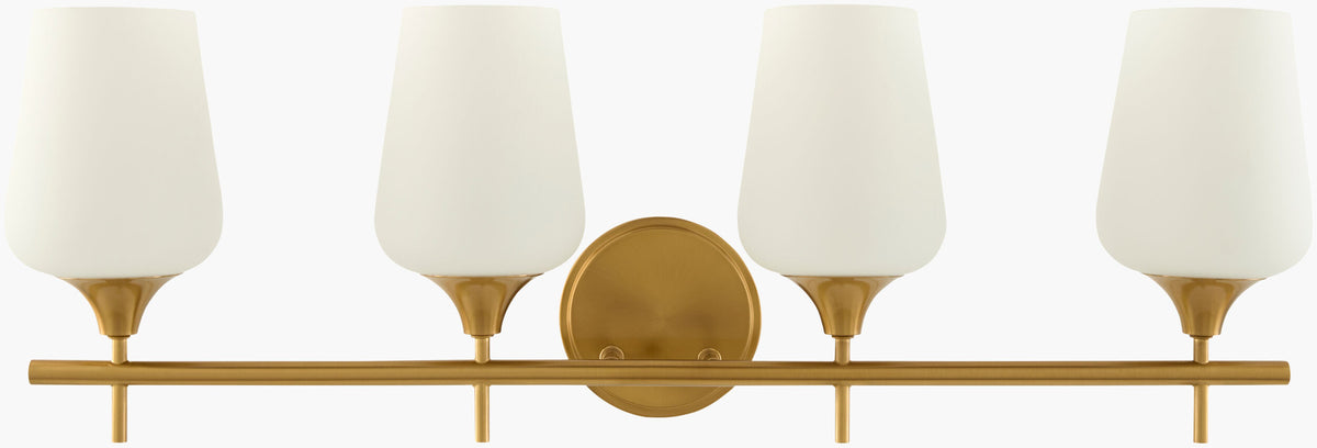 Yueva 10" Iron Wall Sconce, Electroplated Metallic Brass (YUEV-036)