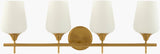 Yueva 10" Iron Wall Sconce, Electroplated Metallic Brass (YUEV-036)