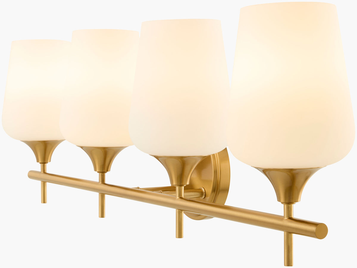 Yueva 10" Iron Wall Sconce, Electroplated Metallic Brass (YUEV-036)