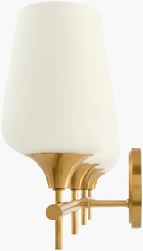 Yueva 10" Iron Wall Sconce, Electroplated Metallic Brass (YUEV-036)