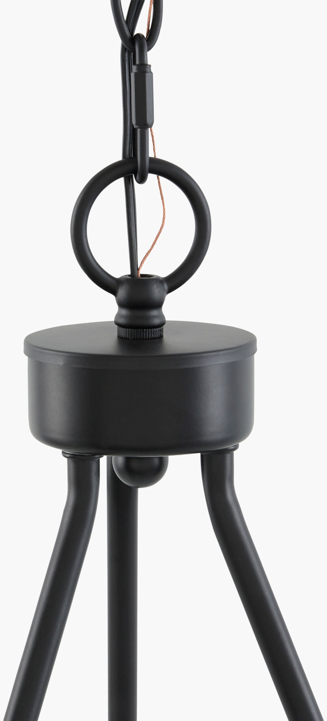 Yueva Iron Chandelier, Powder Coated Black (YUEV-045)