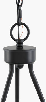Yueva Iron Chandelier, Powder Coated Black (YUEV-045)