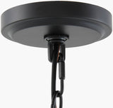Yueva Iron Chandelier, Powder Coated Black (YUEV-047)