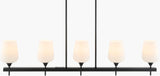 Yueva Iron Chandelier, Powder Coated Black (YUEV-049)