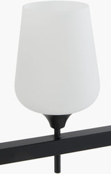 Yueva Iron Chandelier, Powder Coated Black (YUEV-049)