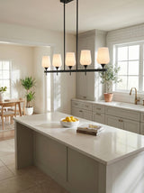 Yueva Iron Chandelier, Powder Coated Black (YUEV-049)