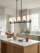Yueva Iron Chandelier, Powder Coated Black (YUEV-049)