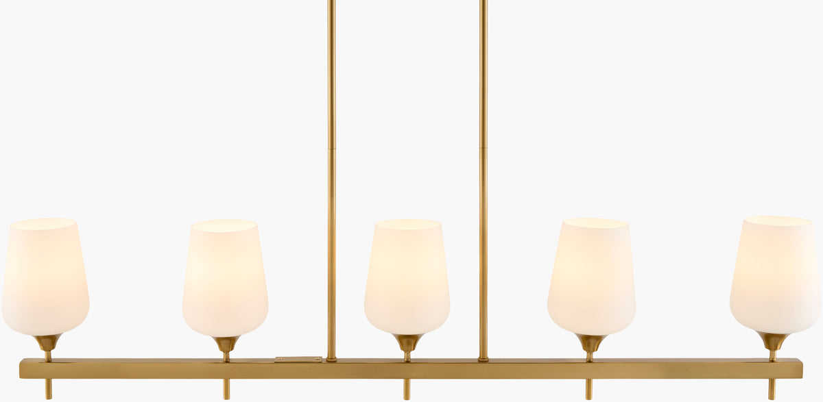 Yueva Iron Chandelier, Electroplated Metallic Brass (YUEV-050)