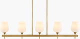 Yueva Iron Chandelier, Electroplated Metallic Brass (YUEV-050)