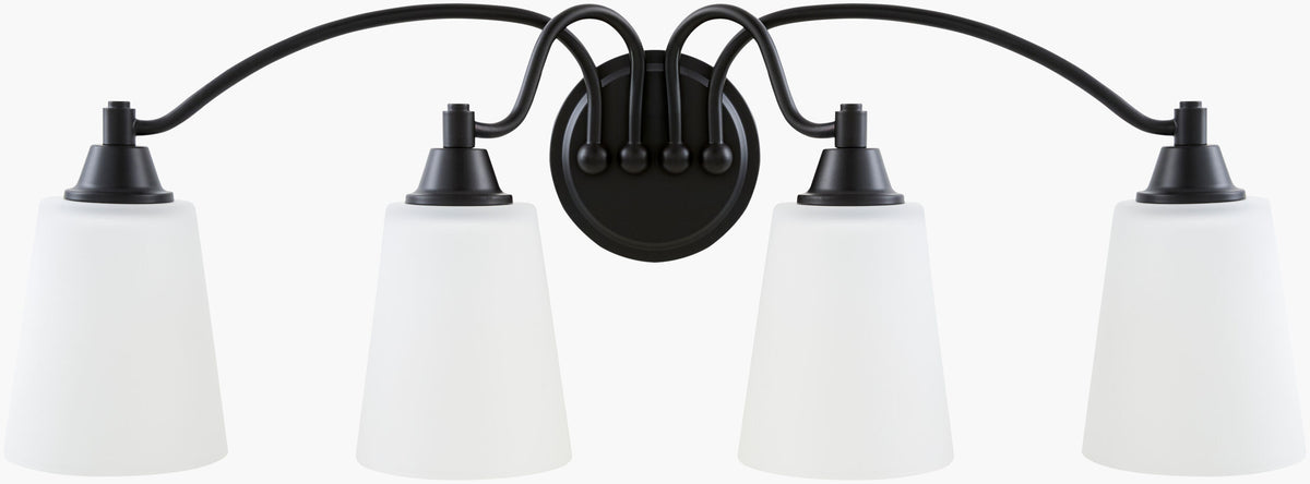 Yueva 9" Iron Wall Sconce, Powder Coated Black (YUEV-063)