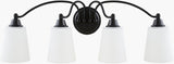 Yueva 9" Iron Wall Sconce, Powder Coated Black (YUEV-063)