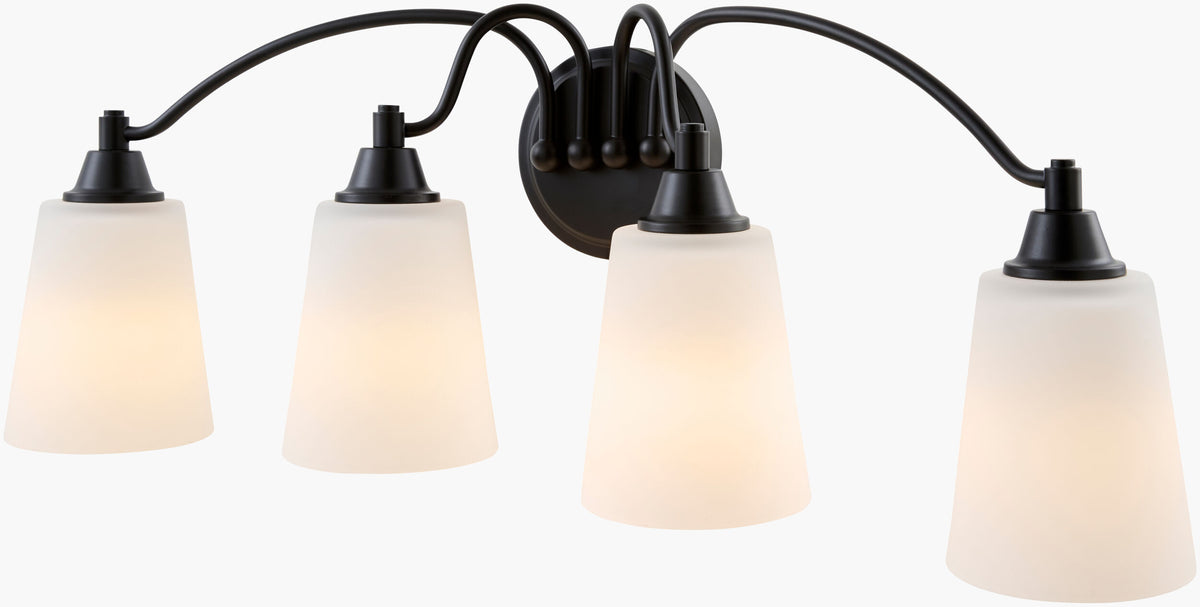 Yueva 9" Iron Wall Sconce, Powder Coated Black (YUEV-063)