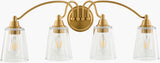 Yueva 9" Iron Wall Sconce, Electroplated Metallic Brass