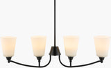 Yueva Iron Chandelier, Powder Coated Black (YUEV-073)