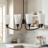 Yueva Iron Chandelier, Powder Coated Black (YUEV-073)