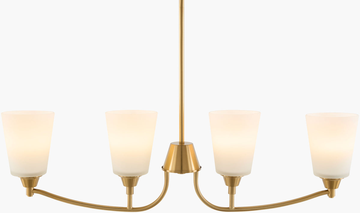 Yueva Iron Chandelier, Electroplated Metallic Brass (YUEV-074)